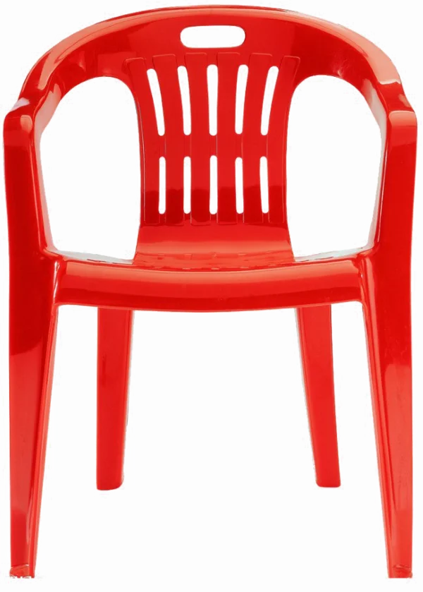 Red Plastic Chair PNG Transparent Background