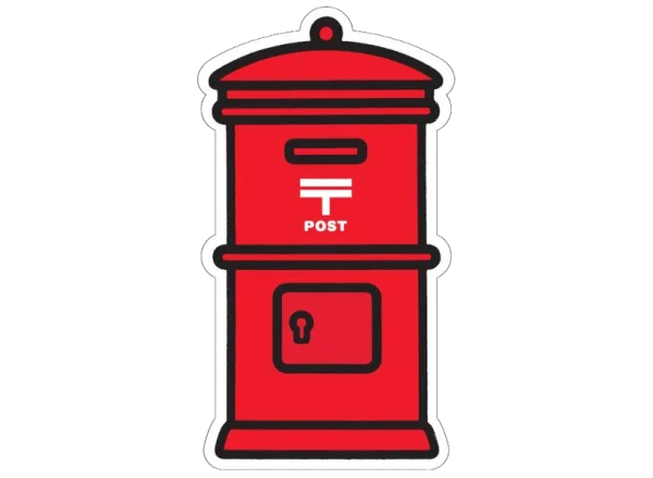 Red Japanese Post Box Icon PNG Transparent Background