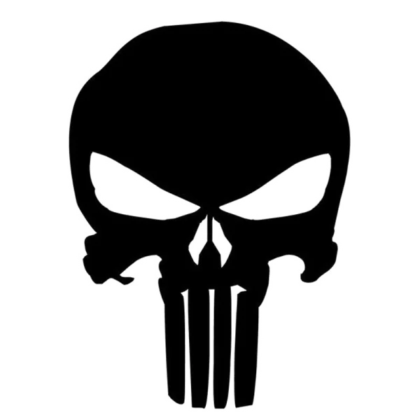 Punisher Skull Logo PNG Transparent Background