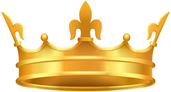Golden Royal Crown PNG Transparent Background