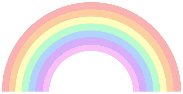 Pastel Rainbow Arch PNG Transparent Background