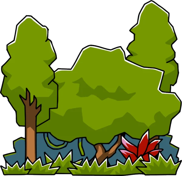 Cartoon Forest Foliage Transparent PNG