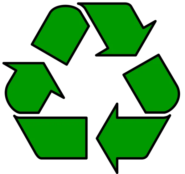 Green Recycling Symbol PNG Transparent Background