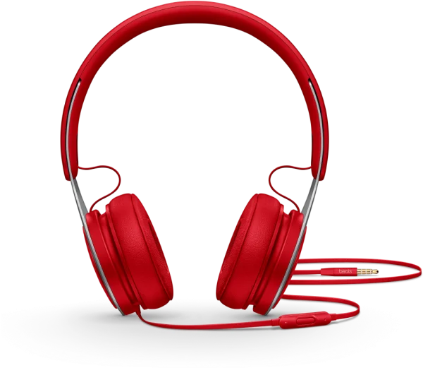 Red On-Ear Headphones PNG Transparent Background