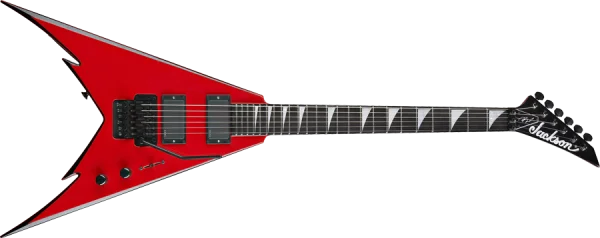 Red Jackson V-Shaped Electric Guitar PNG