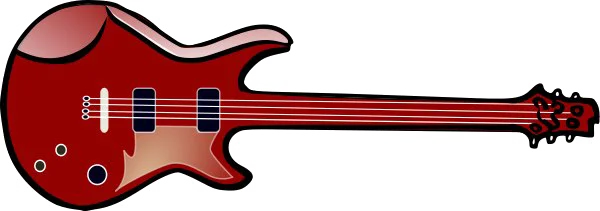 Red Electric Guitar PNG Transparent Background