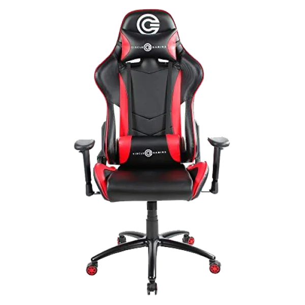 Red and Black Gaming Chair PNG Transparent Background