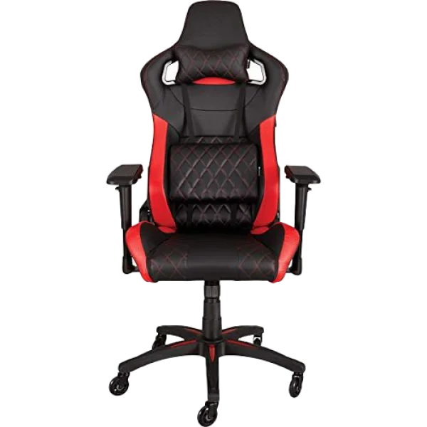 Red and Black Gaming Chair PNG Transparent Background
