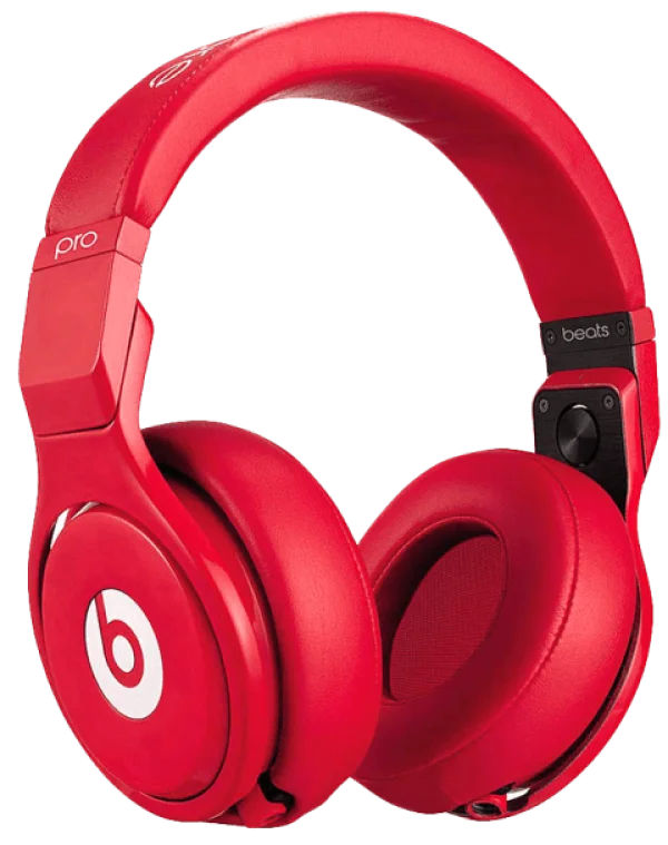 Red Beats Pro Headphones PNG Transparent