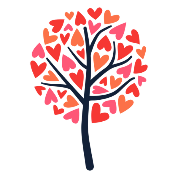Heart Tree PNG Transparent Background