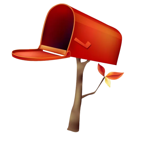 Red Mailbox Open PNG Transparent Background