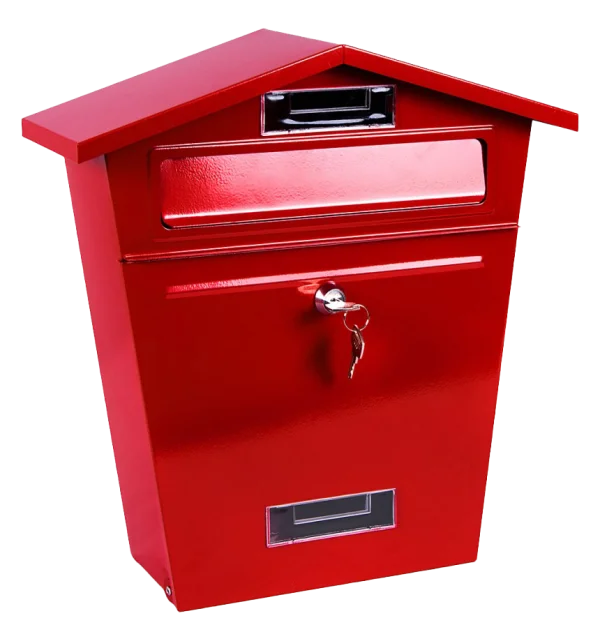 Red Mailbox with Keys PNG Transparent Background