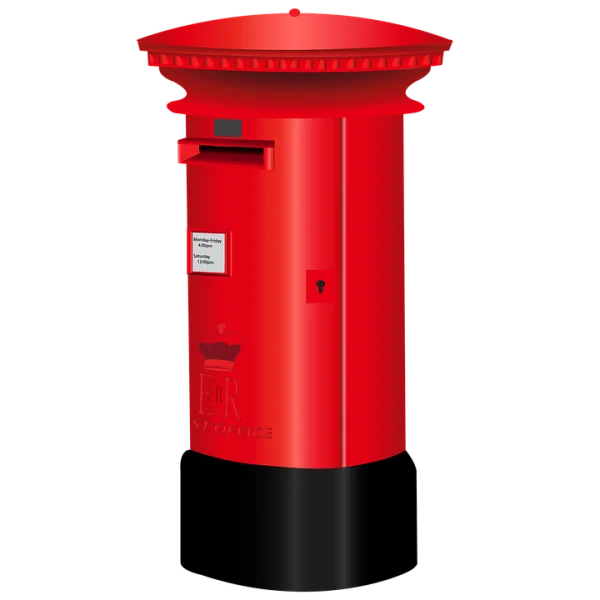 British Red Post Box PNG Transparent Background