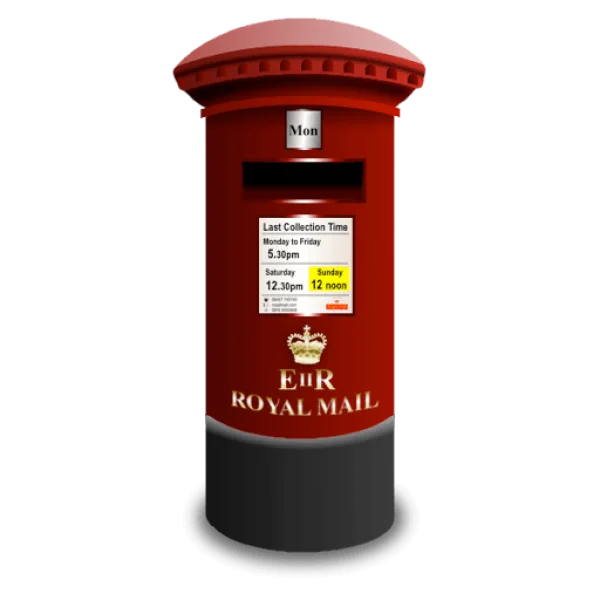 British Royal Mail Post Box PNG
