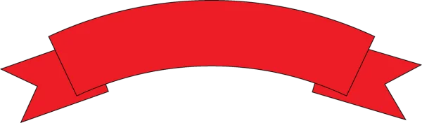 Red Curved Ribbon Banner Transparent Background