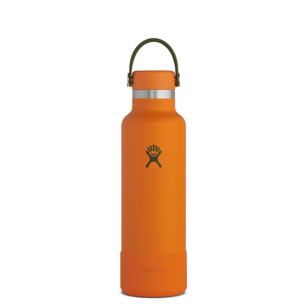 Orange Hydro Flask Water Bottle PNG Transparent Background