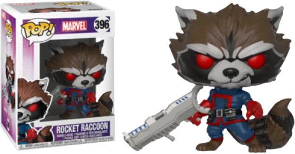 Rocket Raccoon Funko Pop Marvel Figure PNG Transparent