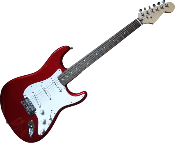 Red Electric Guitar PNG Transparent Background
