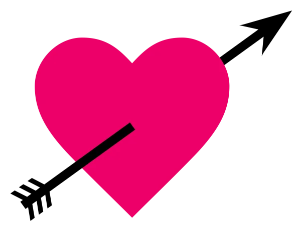 Modern Pink Heart Icon with Slash PNG Transparent