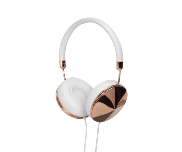 White and Rose Gold Headphones PNG