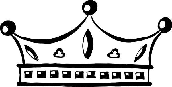 Hand-Drawn Black Crown PNG Transparent Background