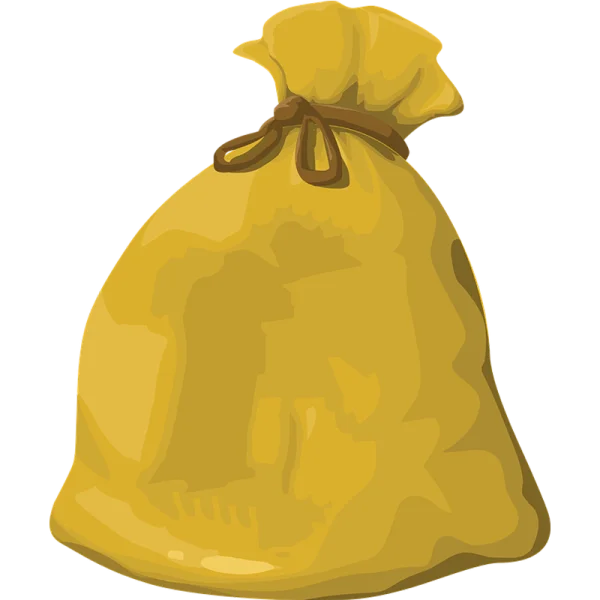 Golden Money Bag PNG Transparent Background