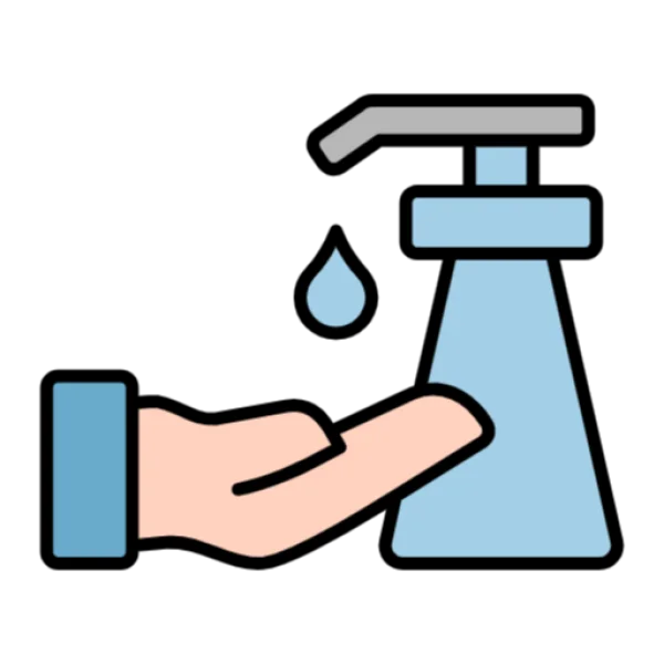 Hand Sanitizer Dispenser and Hand Icon PNG