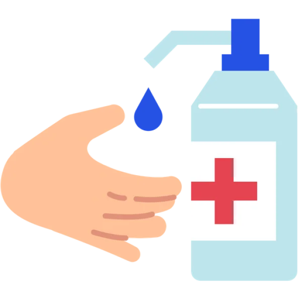 Hand Sanitizer Dispensing onto Hand PNG Transparent Background