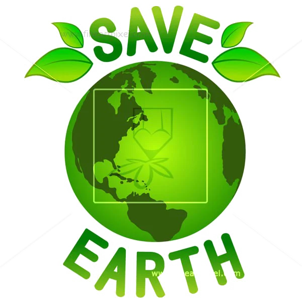 Save Earth Green Planet Icon PNG