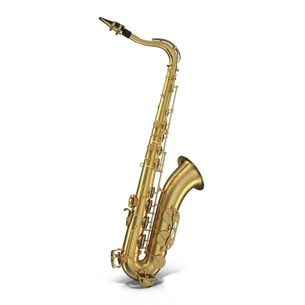 Golden Saxophone PNG Transparent Background