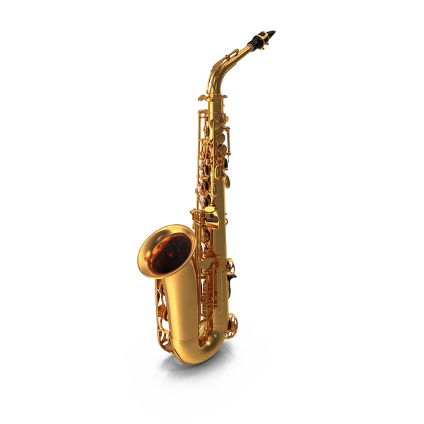 Golden Saxophone Transparent PNG