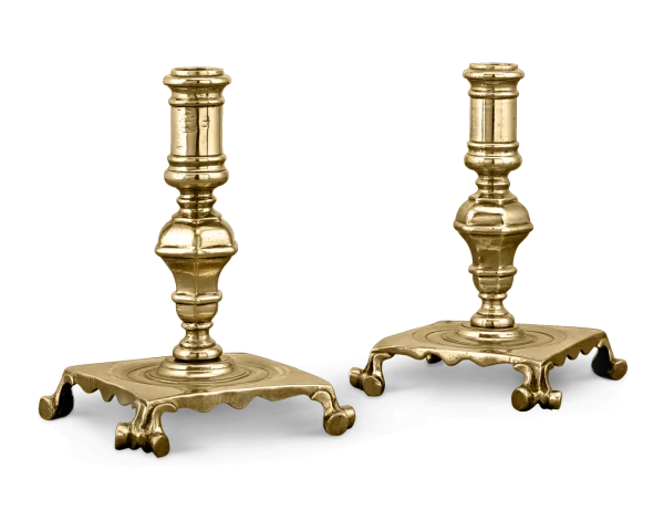 Antique Brass Candlesticks PNG Transparent