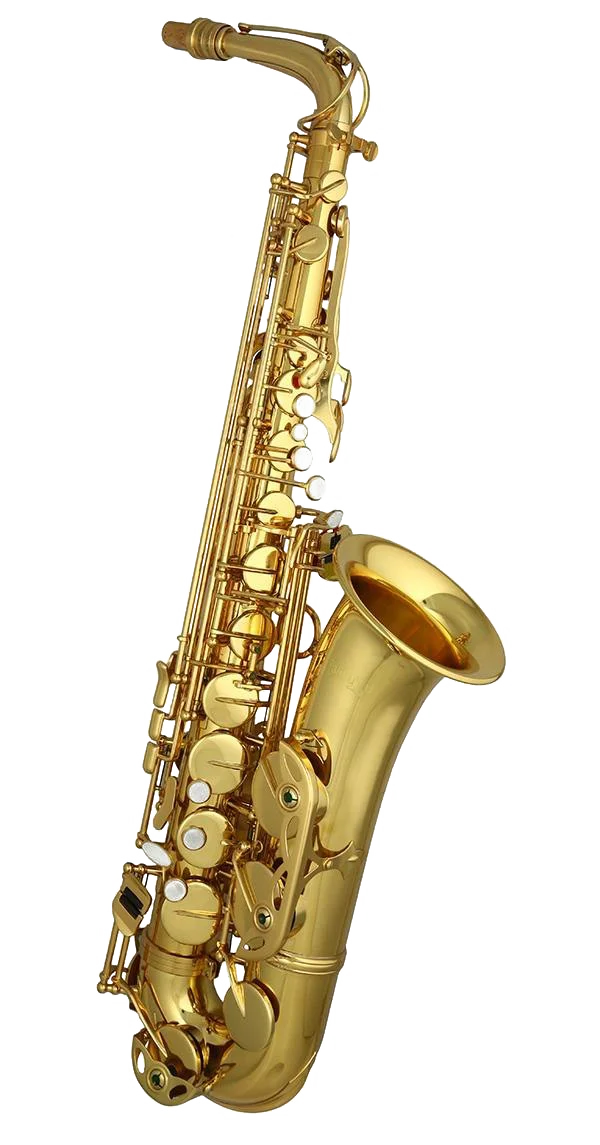 Golden Saxophone PNG Transparent Background