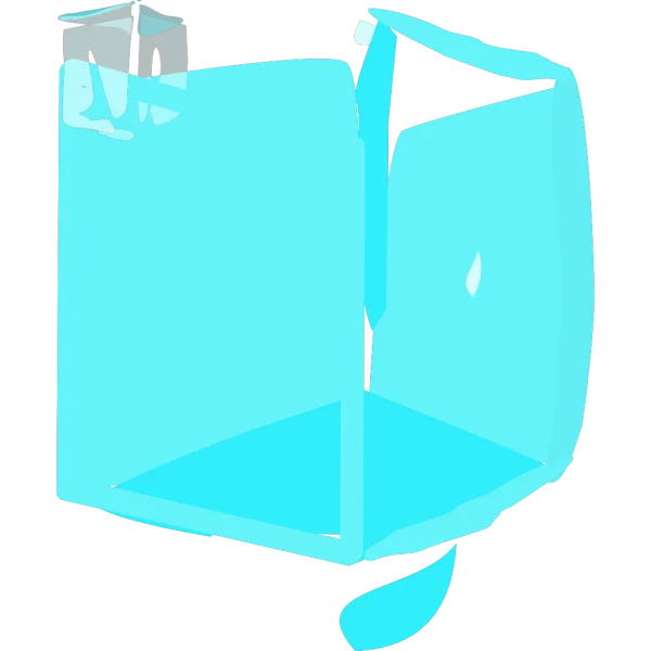 Abstract Cyan Liquid Container PNG Transparent