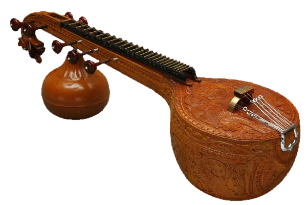 Traditional Indian Veena PNG Transparent Background