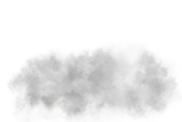 Realistic Gray Smoke Cloud Transparent PNG