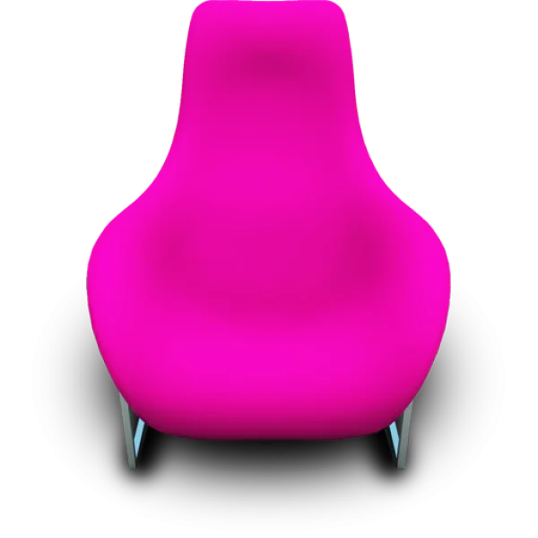 Pink Modern Chair PNG Transparent Background