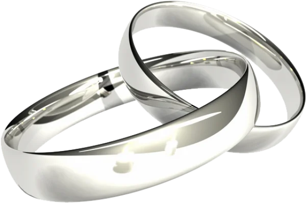 Silver Wedding Rings PNG Transparent