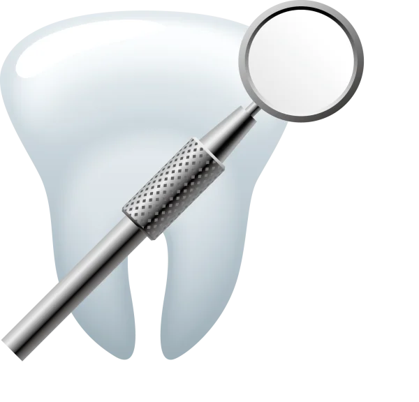 Dental Tooth and Mirror PNG Icon