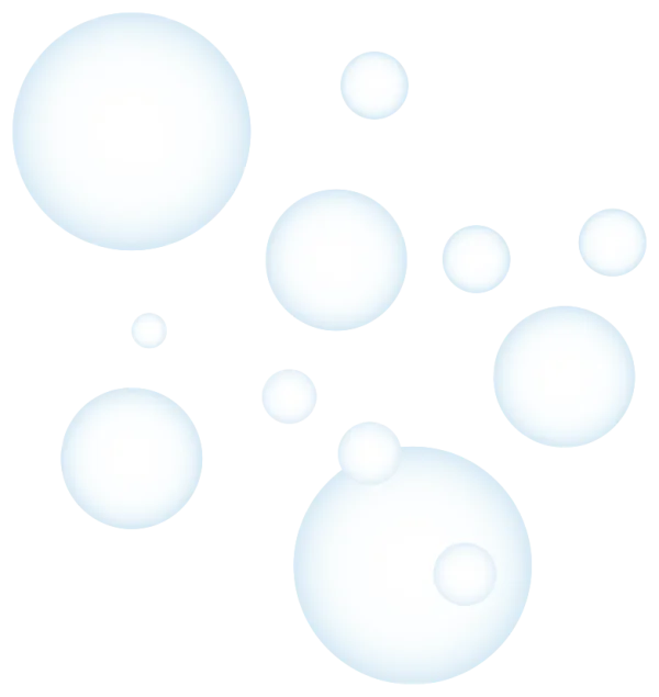 White Bubbles PNG Transparent Background