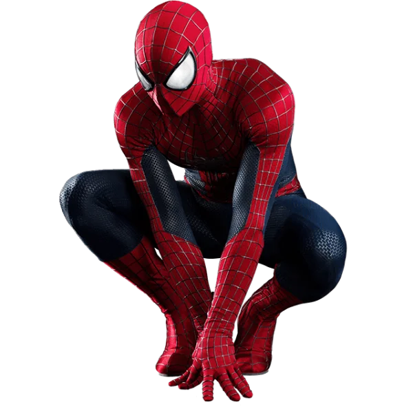 Spider-Man Crouching Pose PNG Transparent Background