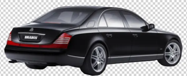 Black Brabus Maybach Luxury Car PNG Transparent Background
