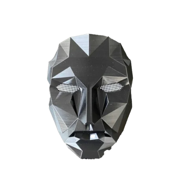 Black Geometric Mask PNG Transparent Background