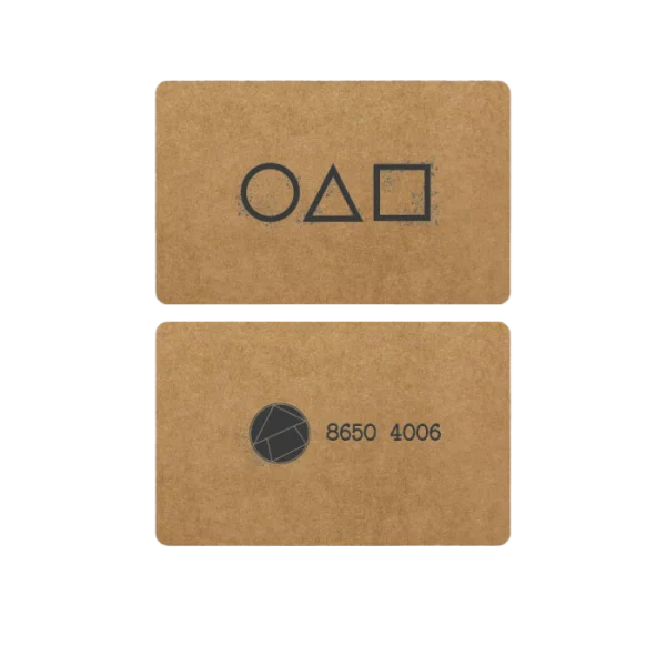 Squid Game Invitation Card with Symbols PNG