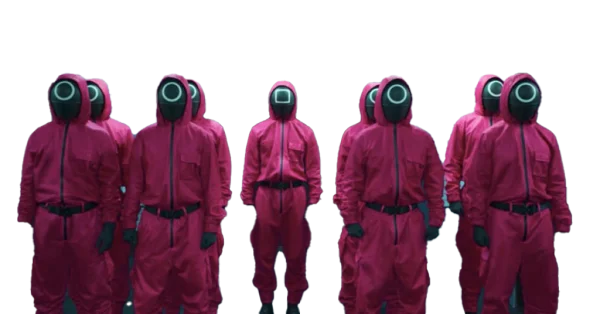 Squid Game Guards PNG Transparent Background