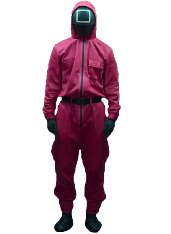 Squid Game Guard with Square Mask PNG Transparent Background