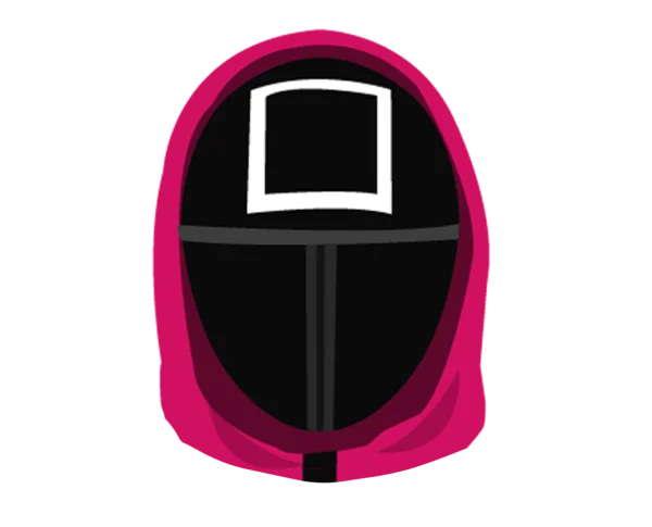 Squid Game Guard Mask (Square) PNG Transparent Background