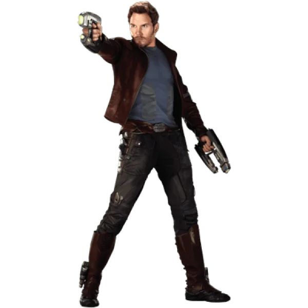 Star-Lord with Blasters PNG Transparent Background