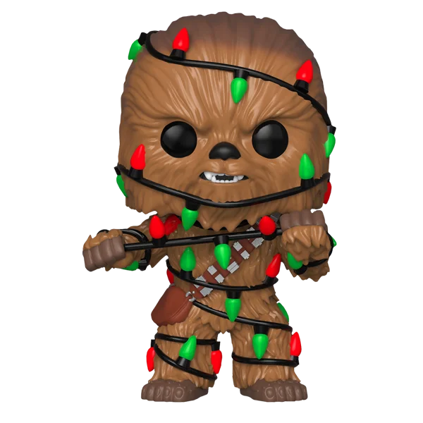 Chewbacca Christmas Lights Funko Pop PNG Transparent Background