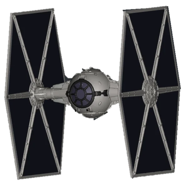 TIE Fighter Spaceship PNG Transparent Background